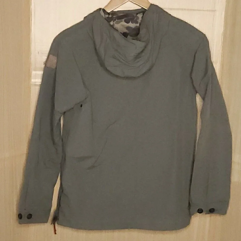 Columbia Mens Sage Green Hooded Pullover Jacket Medium